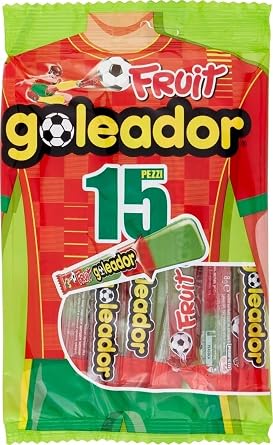 Goleador Fruit Double Candy Gummies, Mixed Fruit Flavor, Pack of 15