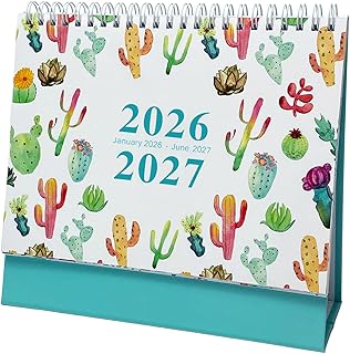 デスクカレンダー 2026年 - 厚紙 月間プランナー,おしゃれな 2026-2027 デスクカレンダー,家庭 オフィス 学校 教室 スケジュール 学業 アジェンダ クリスマス向け
