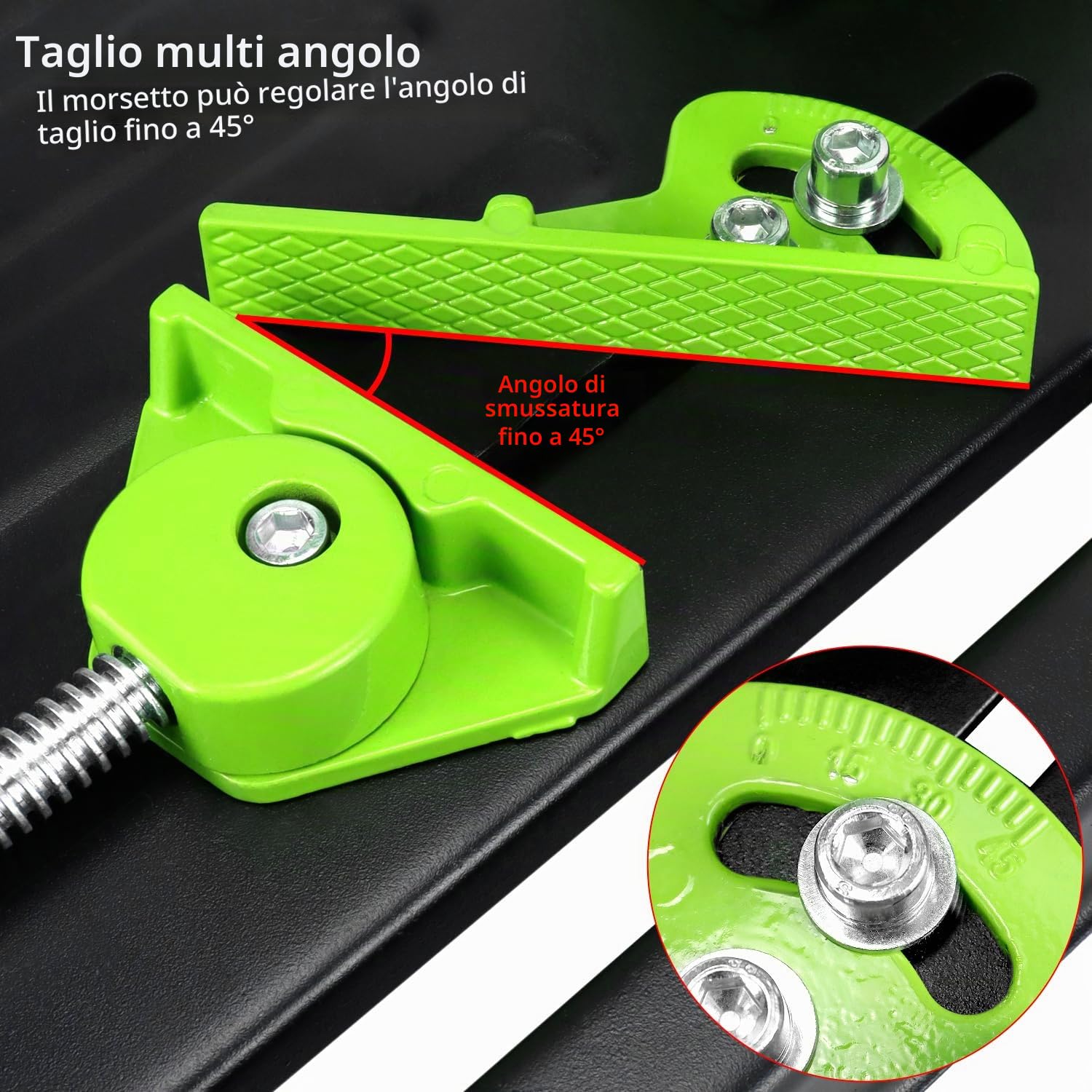 QWORK® Supporto per smerigliatrice angolare multifunzionale, per smerigliatrici angolari da 100 mm, 115 mm, 125 mm