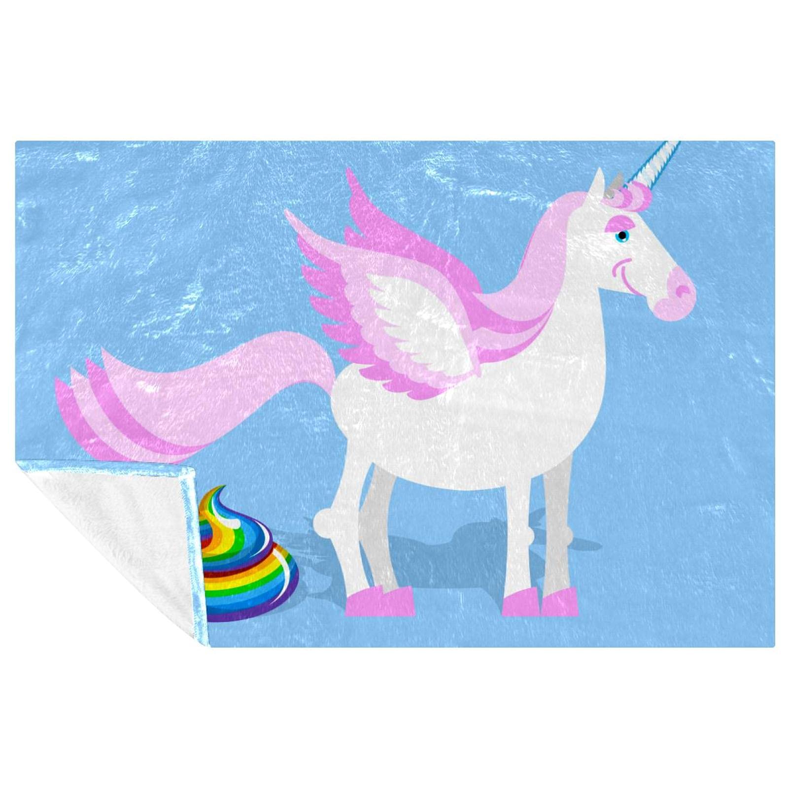 Couverture licorne crotte 150x100 cm chaude et douce pour le lit et canapé