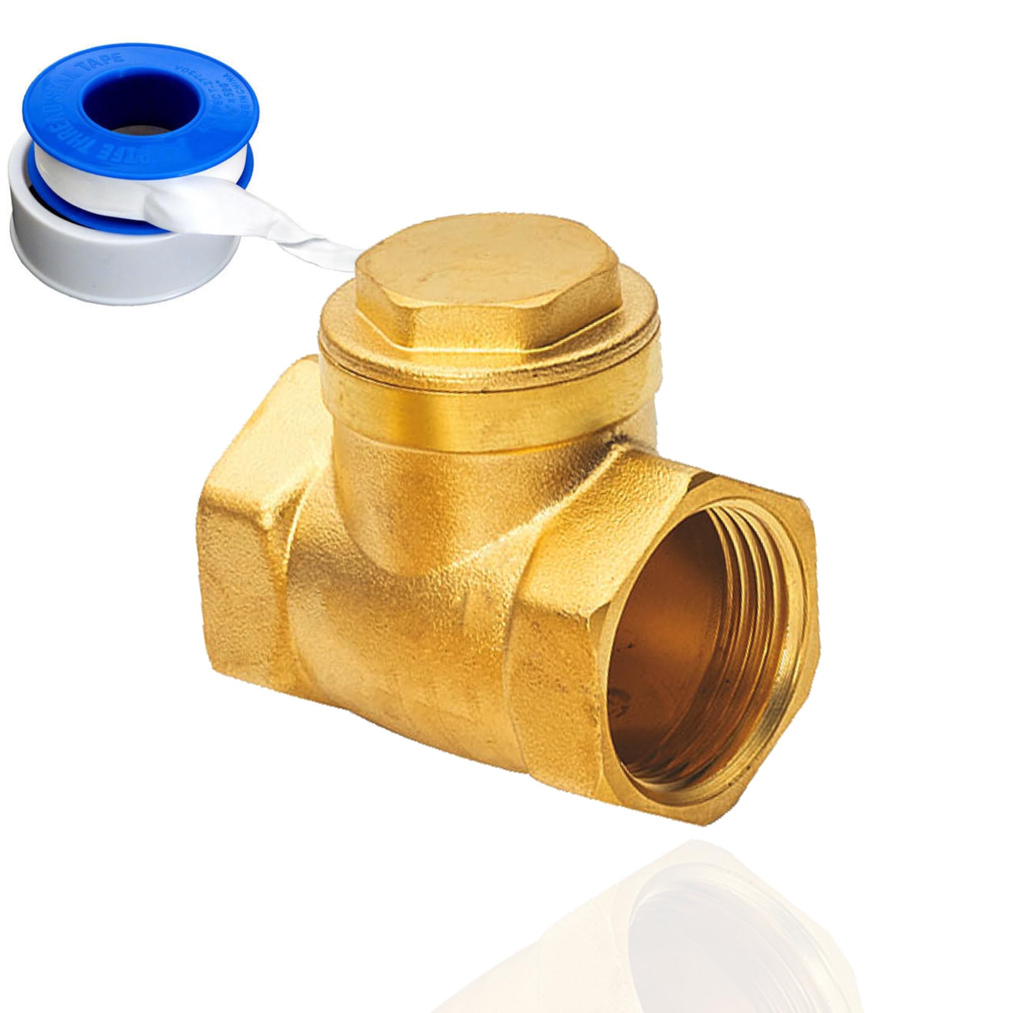 Aitchcy Full Brass Horizontal Non Return Valve 1 nch (25mm) | 1Inch NRV Heavy-Duty | Horizontal NRV Check Valve 1 inch | One flow direction Valve | Horizontal NRV for Pipe Fitting-image-33