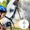 2Styles Juego de 2 dijes de silla y brida para caballo, tema tibetano, colgantes de aleación, bendice a este jinete para mantenerlo a salvo, accesorios para caballos, regalos para mujeres, llavero para accesorios de pasatiempos ecuestres 5