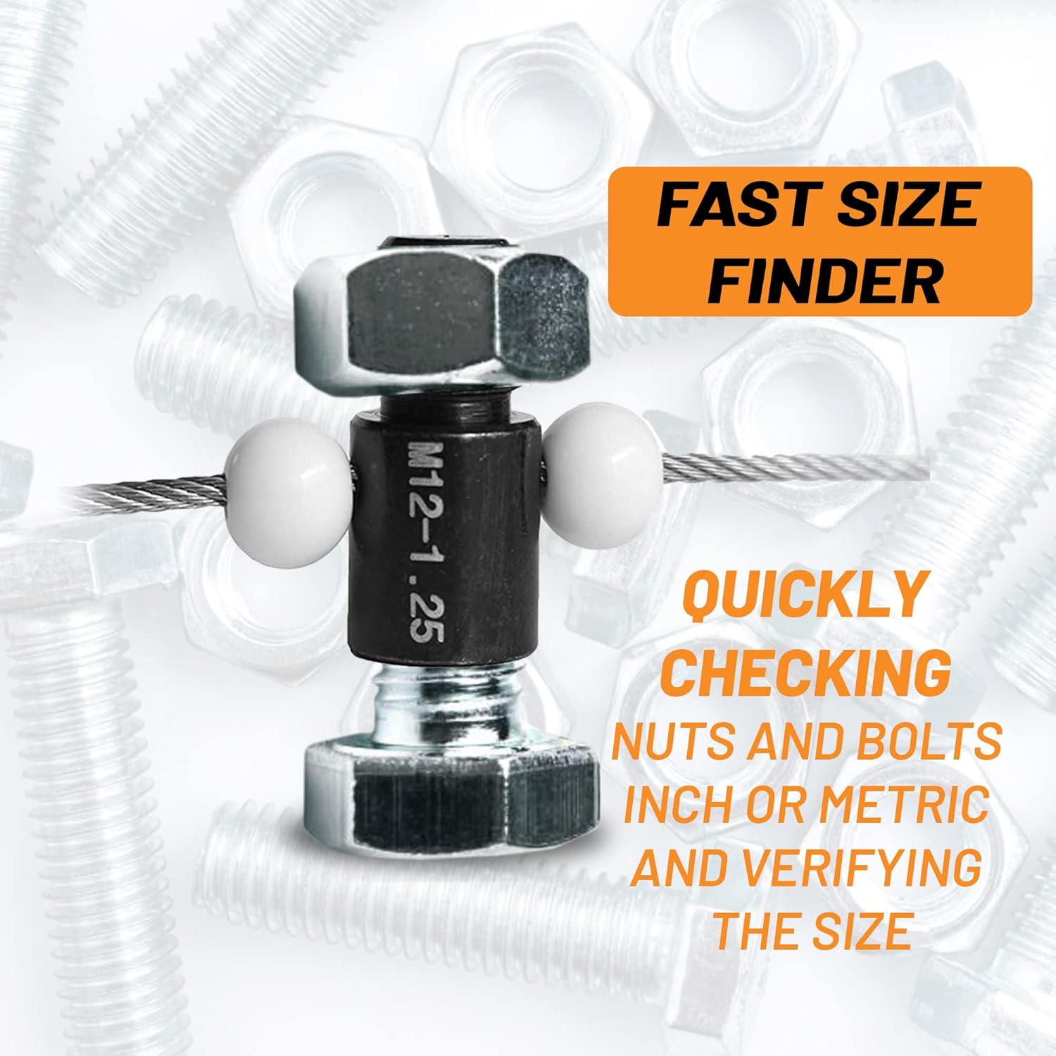 Nut and Bolt Thread Checker – High Speed Steel Thread Checker Standard and Metric – Complete SAE Male Female Gauge – Accurate Measurements
