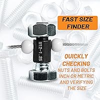 Vista 7 de Comprobador de roscas de tuerca y perno Comprobador de rosca de acero de alta velocidad estándar y métrico Calibre completo SAE macho hembra
