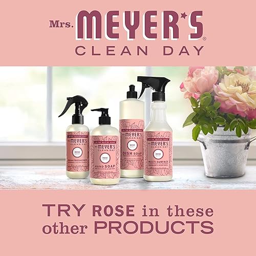 Miniatura 7 de Mrs. Meyer's Clean Day Ambientador en aerosol, aroma de rosa, aroma de edición limitada, contiene aceites esenciales, 8 onzas líquidas (paquete de 2)
