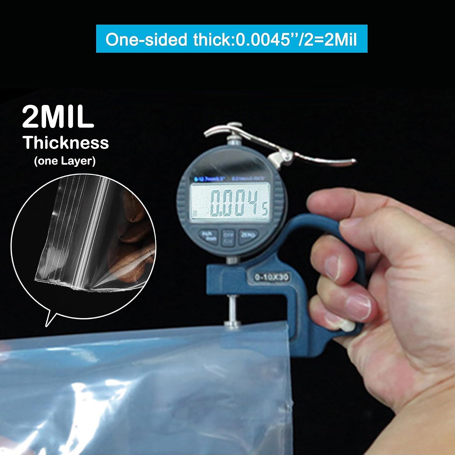 2''X 2'' (Pack of 100) 2 Mil Thick Clear Reclosable Small Zip Plastic Poly Bags With Resealable Lock Seal Zipper for Photo, Jewelry, Bakery, Treats, Travel, Storage, Packaging & Shipping