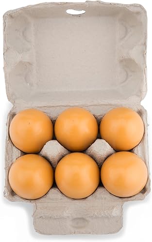 Miniatura 2 de New Classic Toys Juguete de madera para niños, seis huevos de madera, simulación de cocina, juguetes educativos y juguete de percepción del color