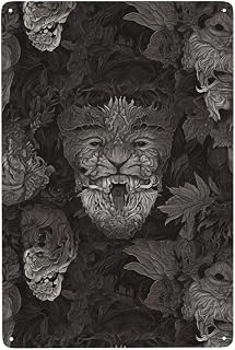 WHJDPP Old man pattern Picture Tin decorative painting 8x12in Made of tinplate, wear-resistant and durable