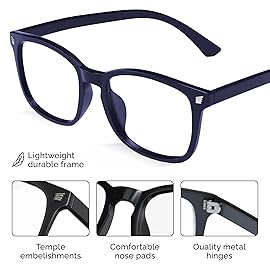 livho High Tech Blue Light Glasses - Advanced Blue Light Blocking Computer Glasses - Screen Fatigue & UV Protection