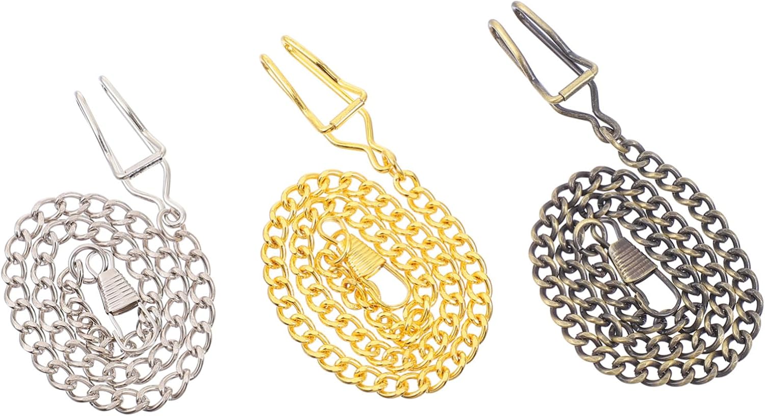 VALICLUD 3pcs Men Vintage Pocket Watch Chains Watch Decor Chain Antique Pocket for Men