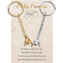 SUNSH Couples/Dad & Daughter/Friendship Pinky Promise Keychain, Father's Day Matching Keychains
