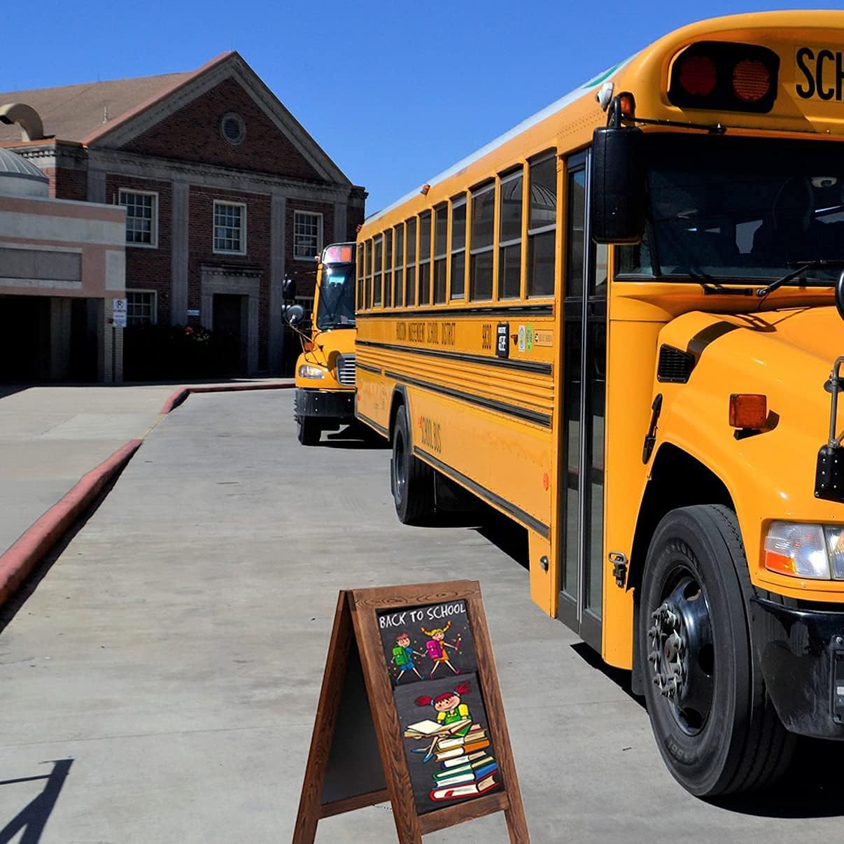 Rustic Magnetic A-Frame Double Sided Chalkboard Sign/Extra Large 40" x 20" Frame Chalk Board for Restaurants & More 4 Chalk Pens and Eraser Included : Office Products