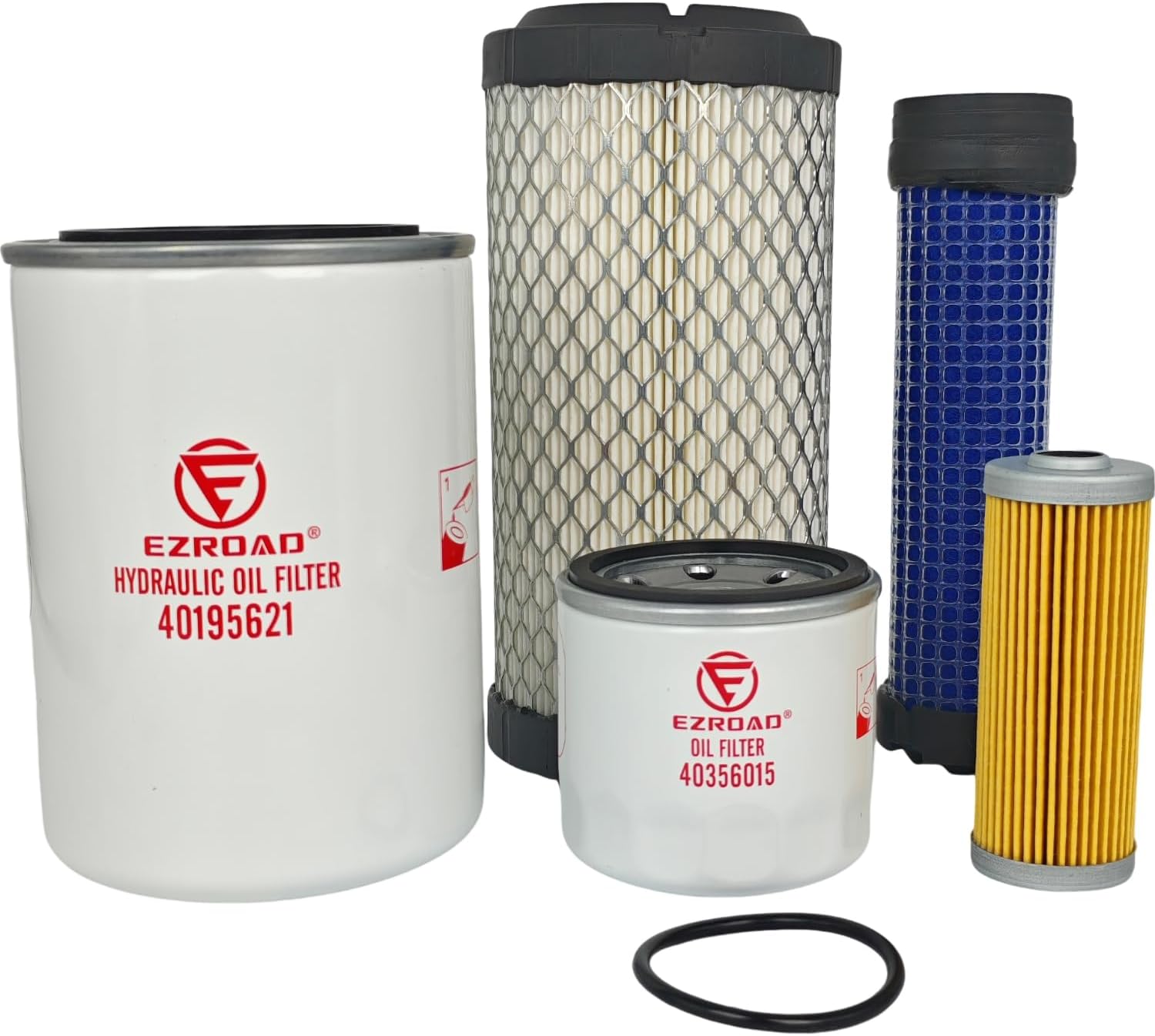 Maintenance Filter Kit Compatible with LS MT125 MT225S Tractor 40356015 40358122 40049450 40195621 Oil Fuel Outer Inner Air Hydraulic Filter Service Engine