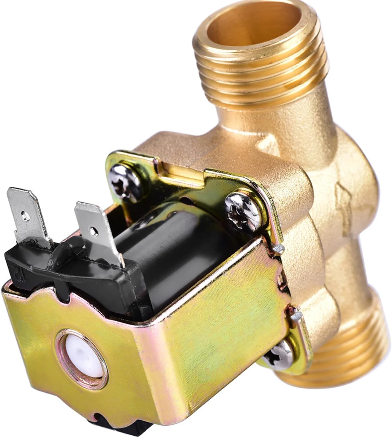 Brass Electric Solenoid Valve, 1/2 Inch, AC 220V, Normally Closed, for Water Flow Control