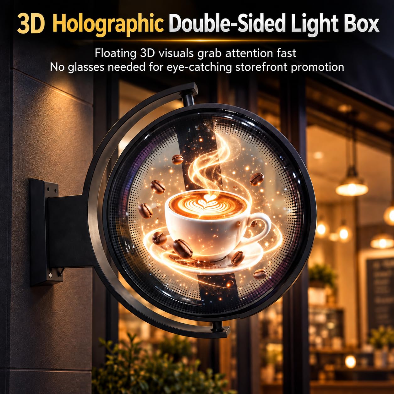 3d Hochauflösende Holographische Doppelseitige Leuchttafel