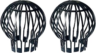 M/L 2-Piece Set Roof Gutter Balloon Guard Filters, Plastic Downpipe Stops Leaf Drains, Rainwater Discharge Roof Filter Cover for Clean Refined
