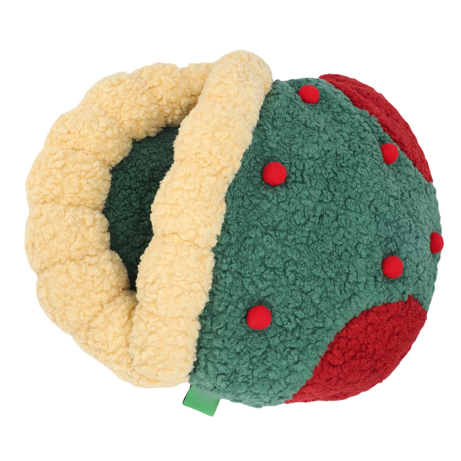 Greensen Legowisko dla Kota Zimowe Ciepłe Legowisko dla Zwierząt z Polarem Sherpa Częściowo Zamknięte 19,69 X 18,31 Cala Kotów Małe Psy Wewnątrz Xmas Użyj Miękkiego Legowiska do Spania