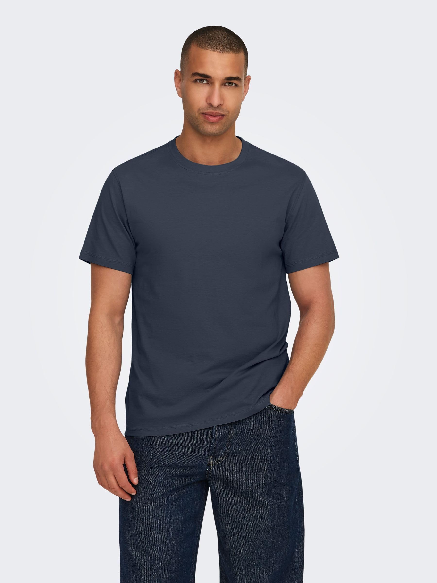 ONLY & SONS Onsmax Life SS Stitch Tee Noos, b??kitne noce, XL