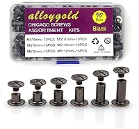 Vista 29 de 90 Juego de Tornillos de Cobre Chicago para Cuero, Juego Variado, 6 Tamaños de Remaches de Tornillo para Cuero para Artesanía de Cuero DIY