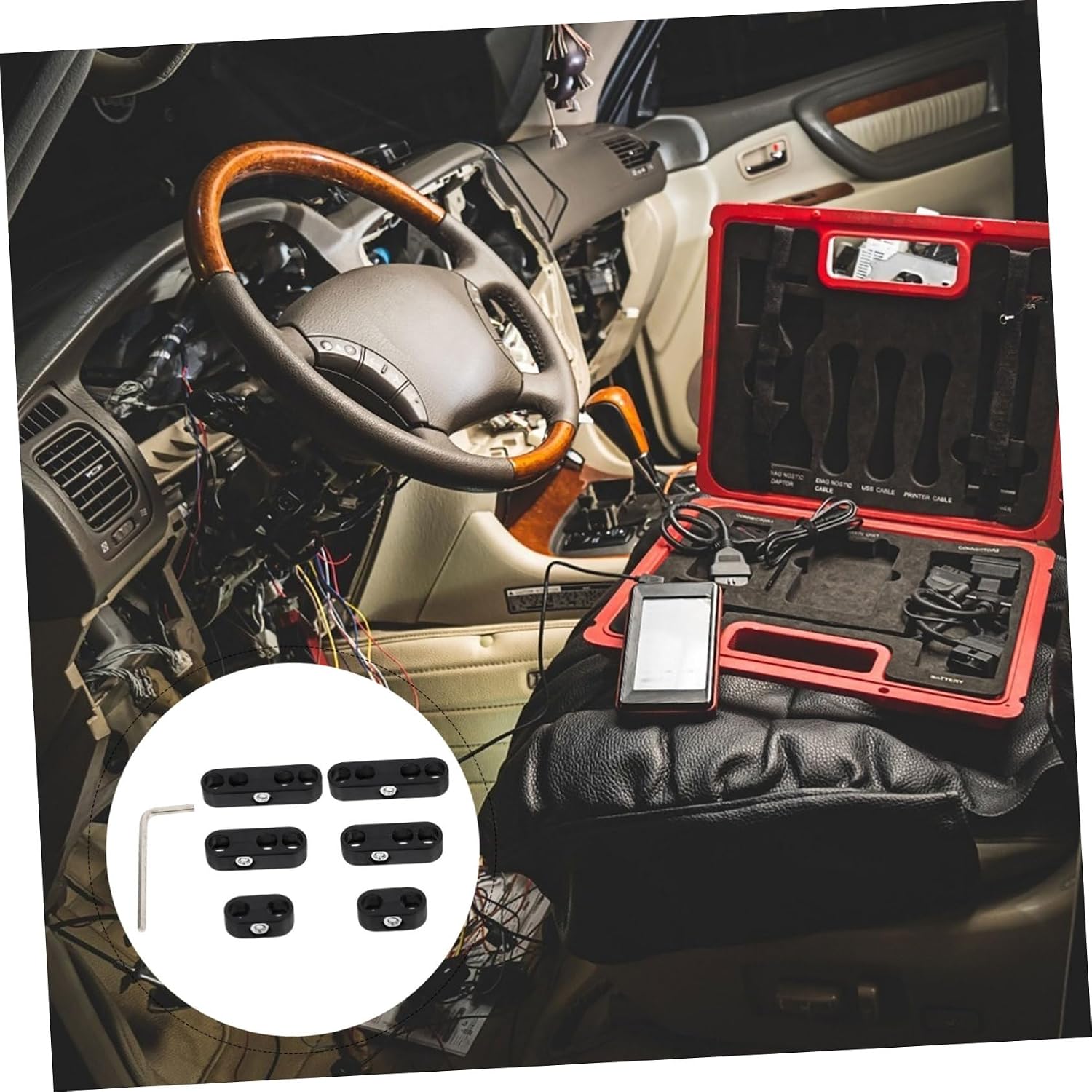 1set Spark Plug Wire Separators Auto Wire Divider Prevents Cross Firing Easy to Use for Car Ignition Systems