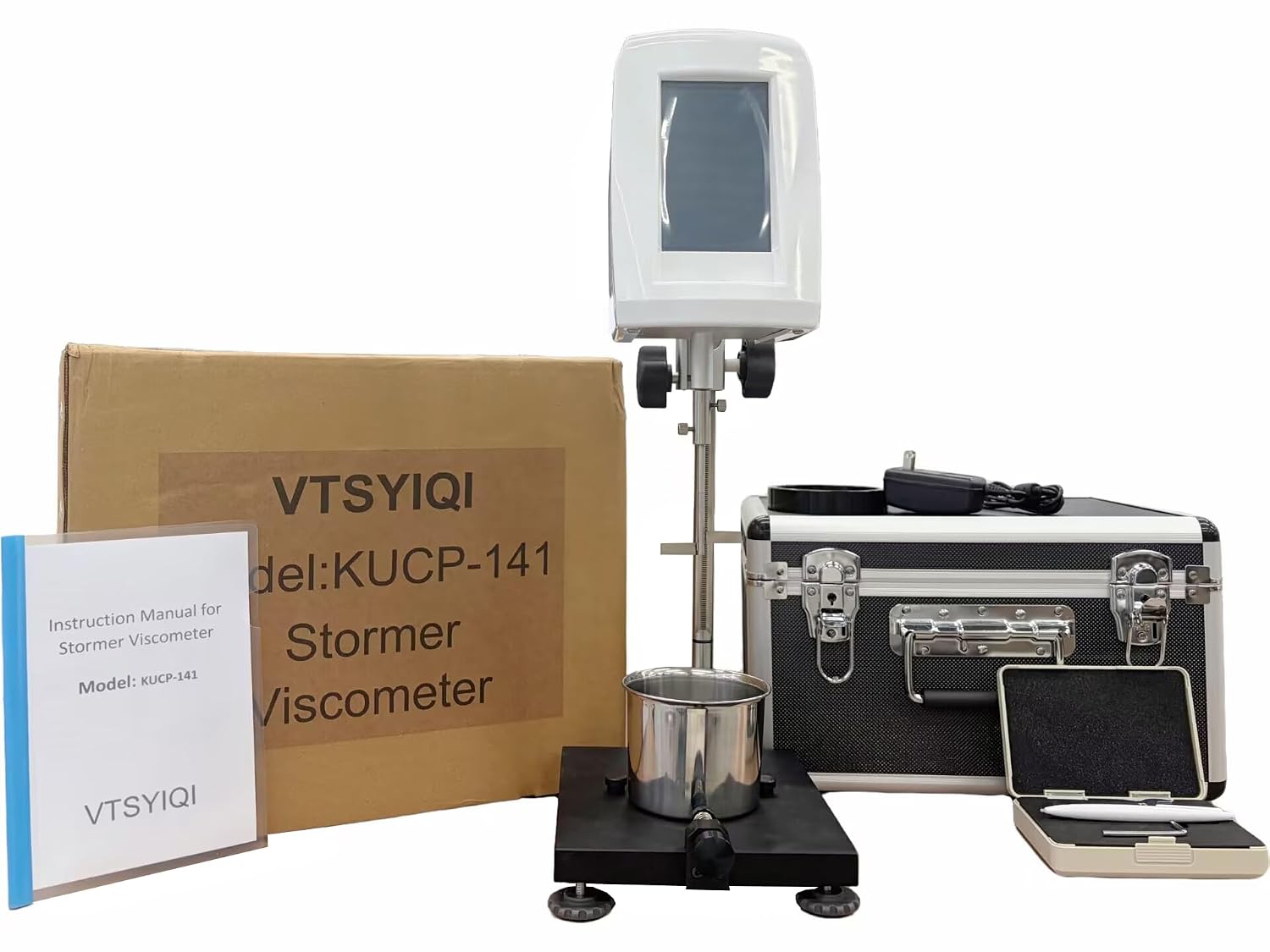 Digital Stormer Viscosity Meter Tester Laboratory Stormer Viscometers with Accuracy ±1% Measuring Range 40.2KU -141.0KU 5 inch Colorful Touch Screen KU Value Measurement