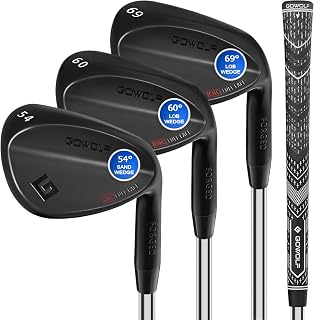 Gowolf Forged Golf Wedges 50/52/54/56/58/60/69 Degree Single or Sets for Men, Right Hand Premium Full Face Gap Wedge Sand Wedge Lob Wedge Golf Club, Great Golf Gifts - CNC Milled Face for More Spin