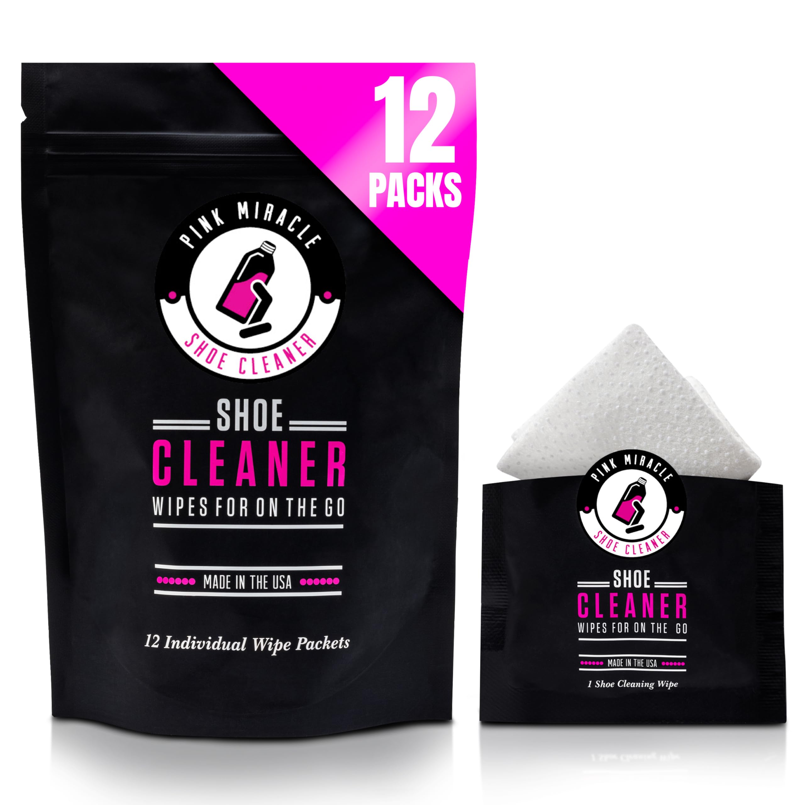 Shoe Cleaner Quick Wipes for Dirt, Scuffs and Grime Clean Up