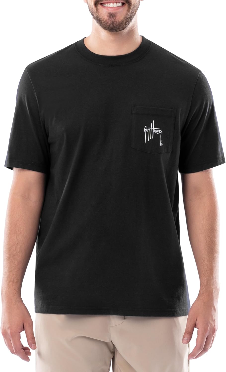 Guy Harvey Men’s Short Sleeve OG Cotton Graphic Pocket T-Shirt