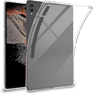 Miimall Case for Samsung Galaxy Tab S9 Ultra Tablet 14.6 Inch Case, Clear Soft TPU Shookproof Ultra-Thin Lightweight Anti-Scratch Protective Cover for Samsung Galaxy Tab S9 Ultra-Transparent