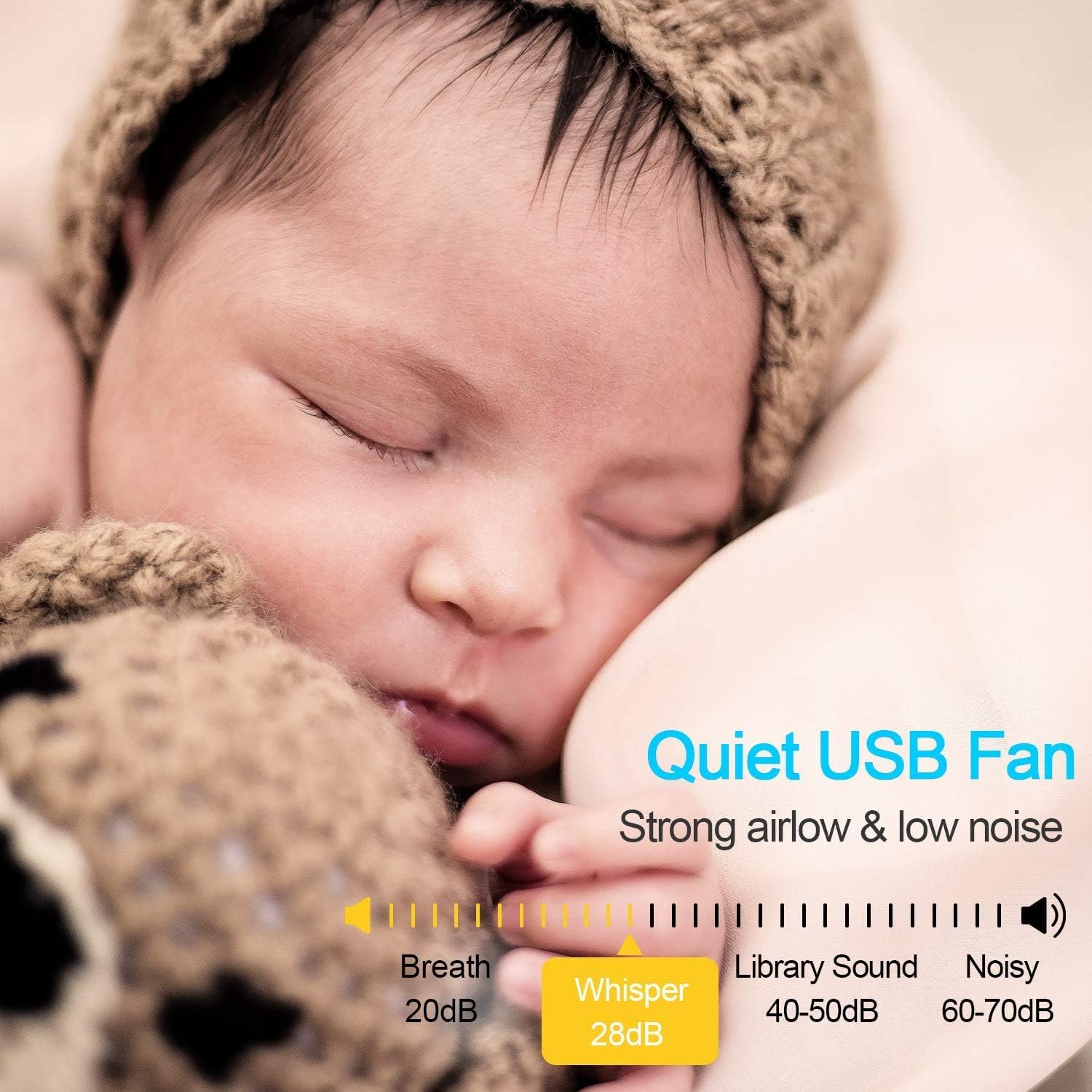 TDONE Stroller Fan Mini Portable Fan USB Personal Fan Long Working Handheld Fan 12pcs LED Camping Fan Batterry Operated Fan Clip on Fan for Stroller Travel : Baby