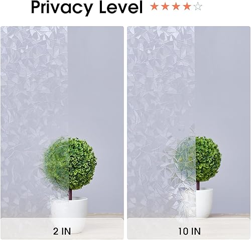 Miniatura 7 de Beautyhero Película de privacidad para ventana, adhesivo de vidrio con junco de arco iris, revestimientos decorativos 3D con bloqueo UV, adherencia