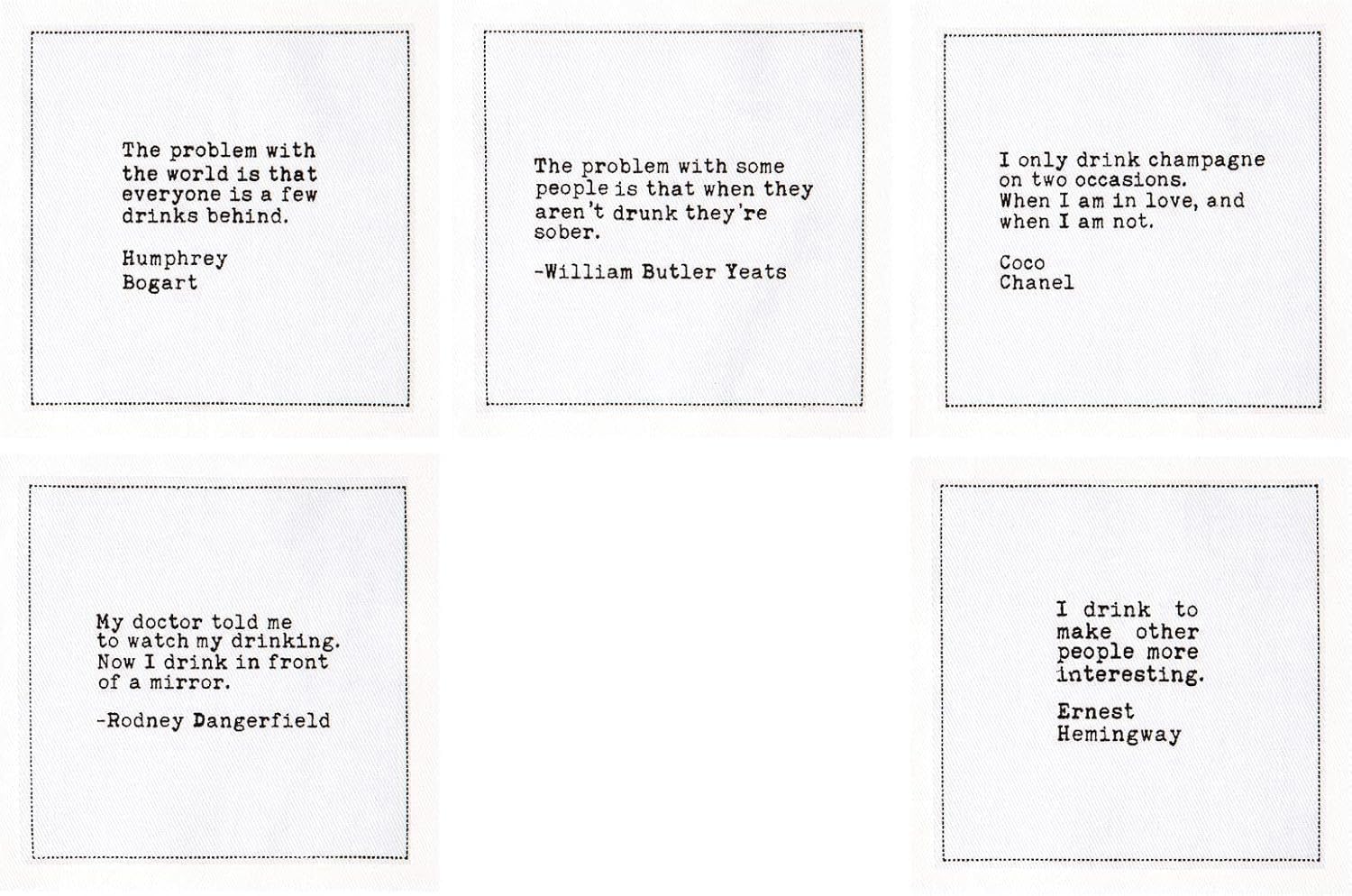 Five Star Bar and Snarky Bundle Cocktail Napkins, Luxury Cotton Disposable Cocktail Party Napkins with Witty Quotes, 4.5" x 4.5" Home Bars, Game Nights, Beverages, Birthdays