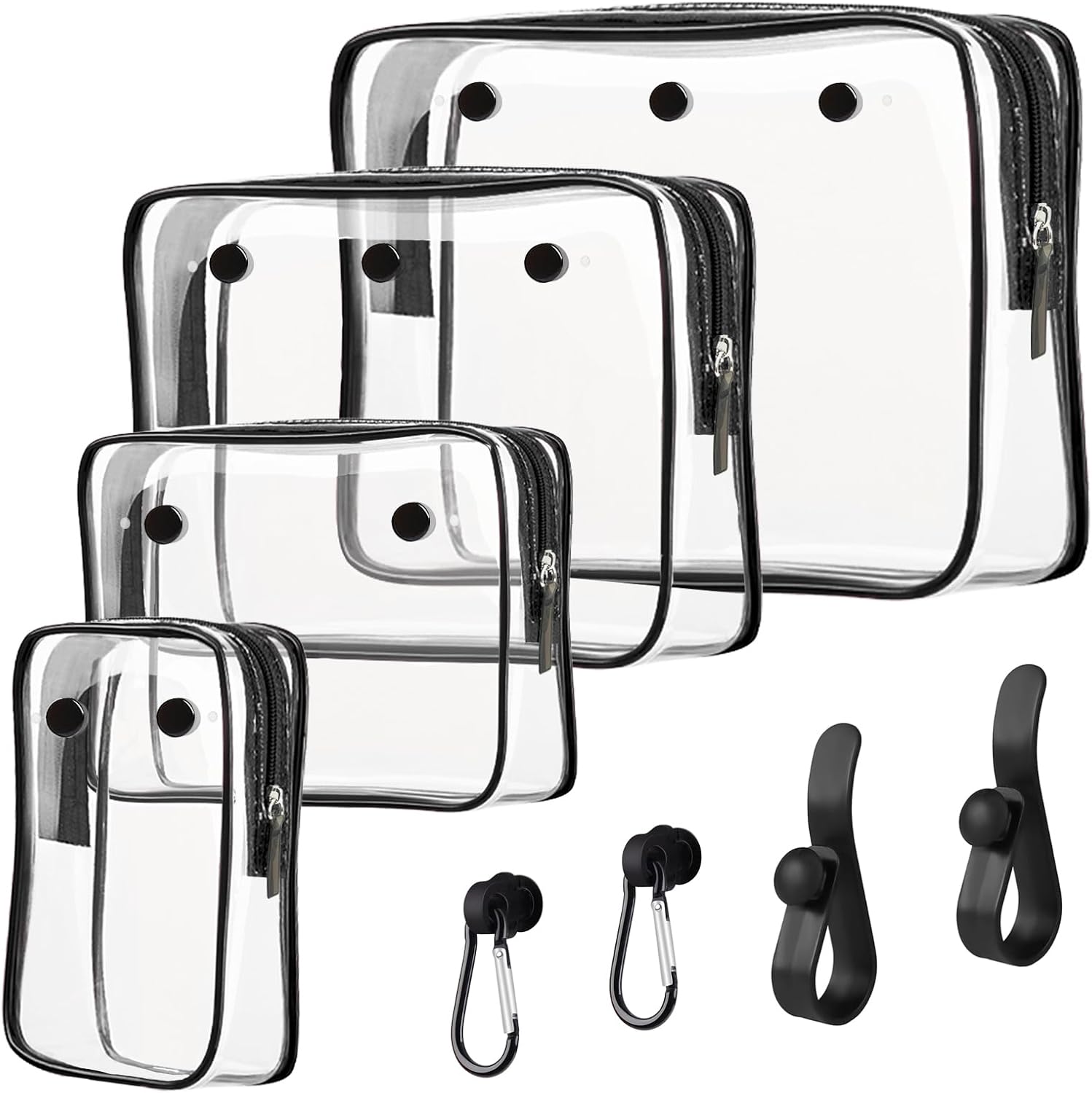 Clear Insert Bag Accessories for Beach Tote Bag, Clear Travel Storage Inner Pouch for Cosmetic, Toiletry & Makeup Brush Organizer Divider