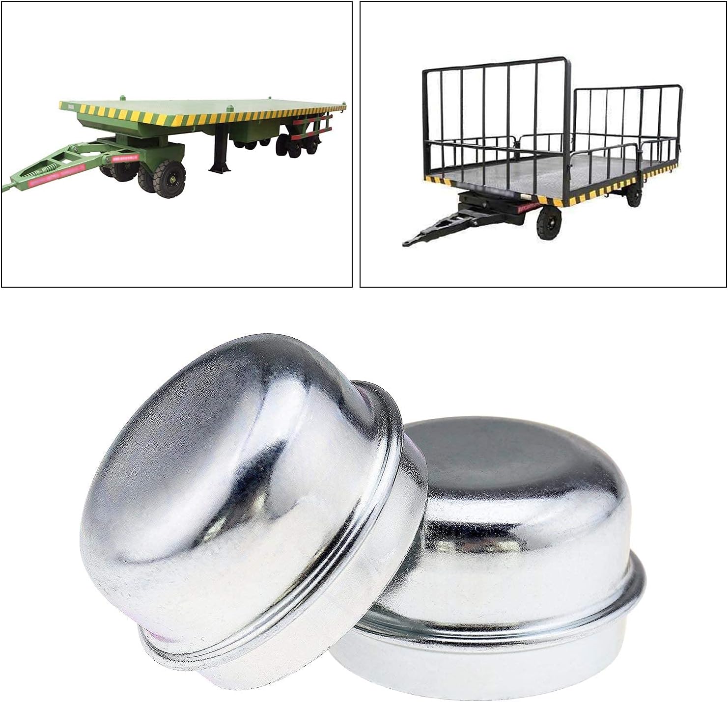 4Pcs Trailer Bearing Hub Cap Dust Cover Fit for Utility Fishing Boat Sailboat Trailer (2 Inch)
