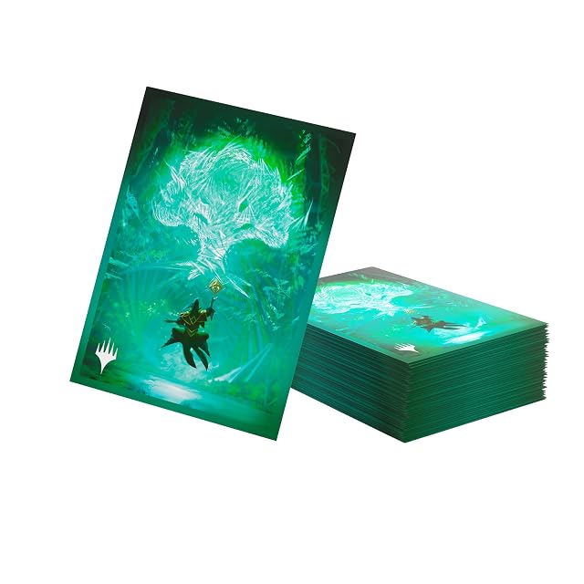 Gamegenic Magic: The Gathering | Secrets of Strixhaven Premium Art Sleeves - Forest, Pack de 105 Fundas Ilustradas con Diseño Oficial, Para Juegos de Cartas Coleccionables