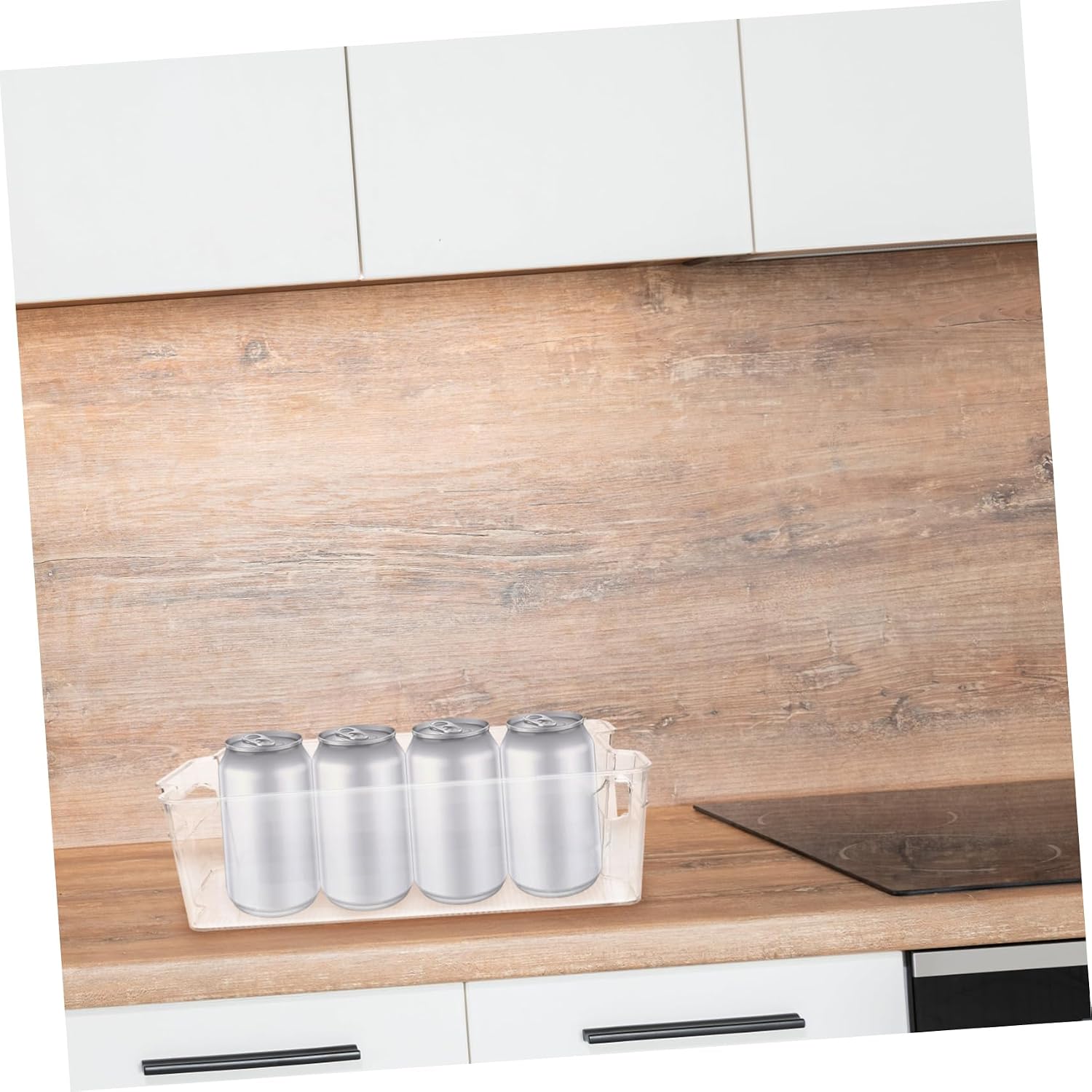KICHOUSE Multi-function Beverage Can Holder Fridge Organizer Lids Soda Can Storage for Fridge