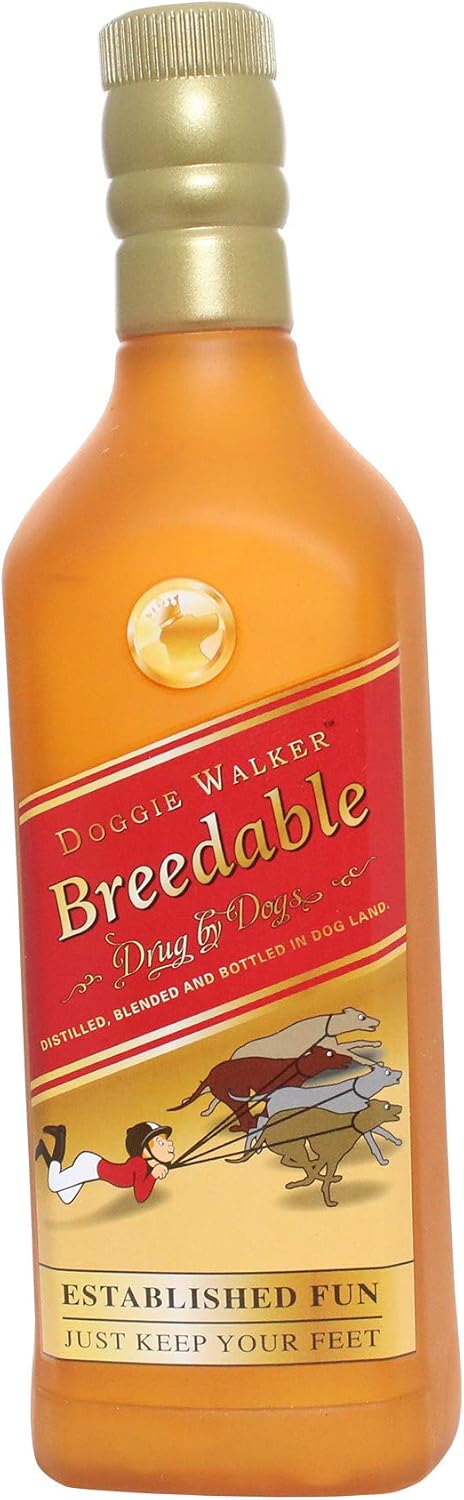 SILLY SQUEAKERS - Liquor Bottles - Dog Toy - 100% Vinyl. Made Durable & Strong. Novelty Play Toy. Many Bottles to Choose from and They Float (Doggie Walker, 2 Pack)