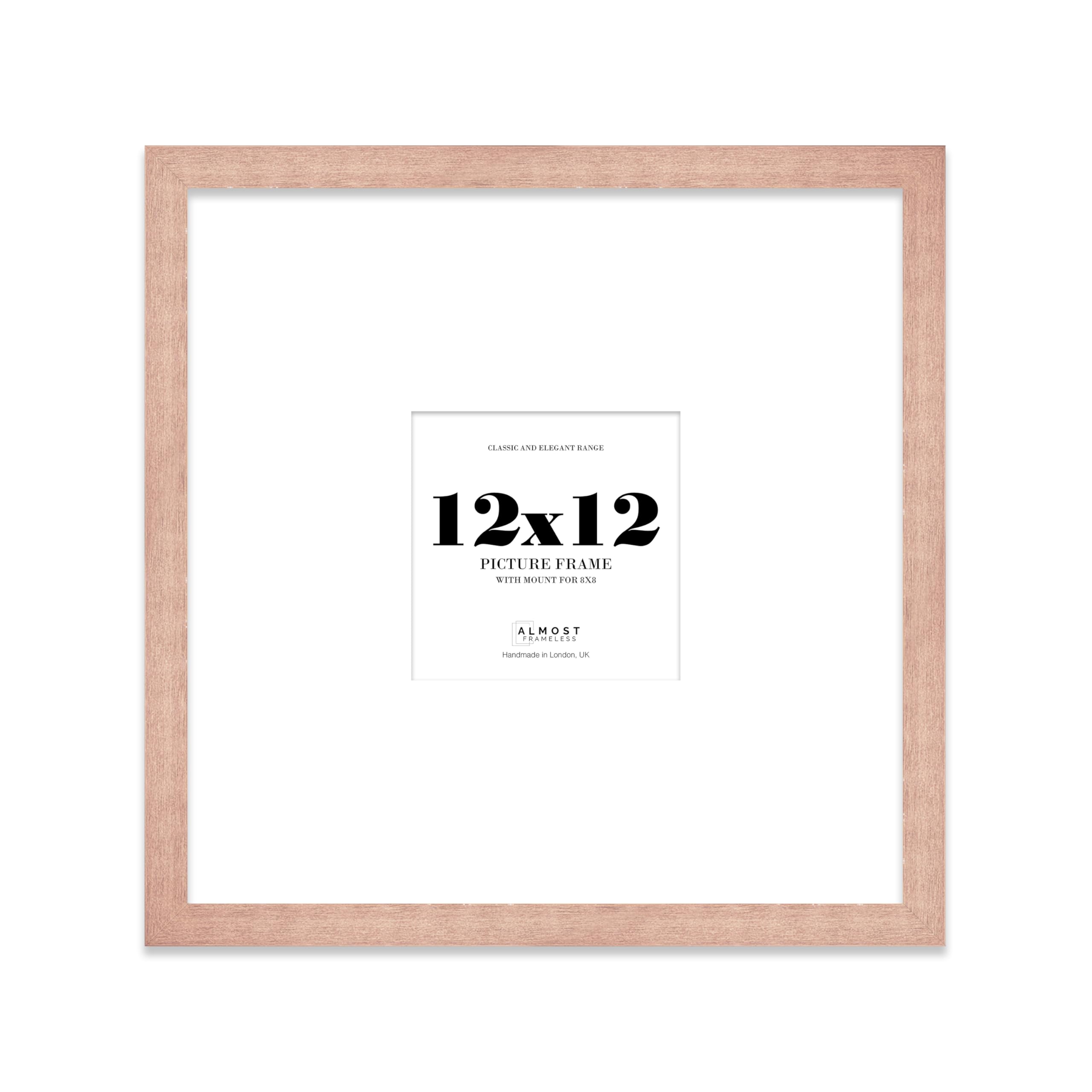 12x12 Square Picture Frame, Display Pictures 8x8 With Mat or 12x12 Without Mat, Wall Hanging & Free Standing Photo Frame, Bronze, 1 Pack โ image 1
