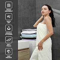 Vista 2 de Juego de 8 Piezas de Toallas de Baño, 2 Piezas de Toallas de Gran Tamaño de 35x70 Pulgadas, 2 Piezas de Toallas de Mano, 4 Piezas de Paños de Baño