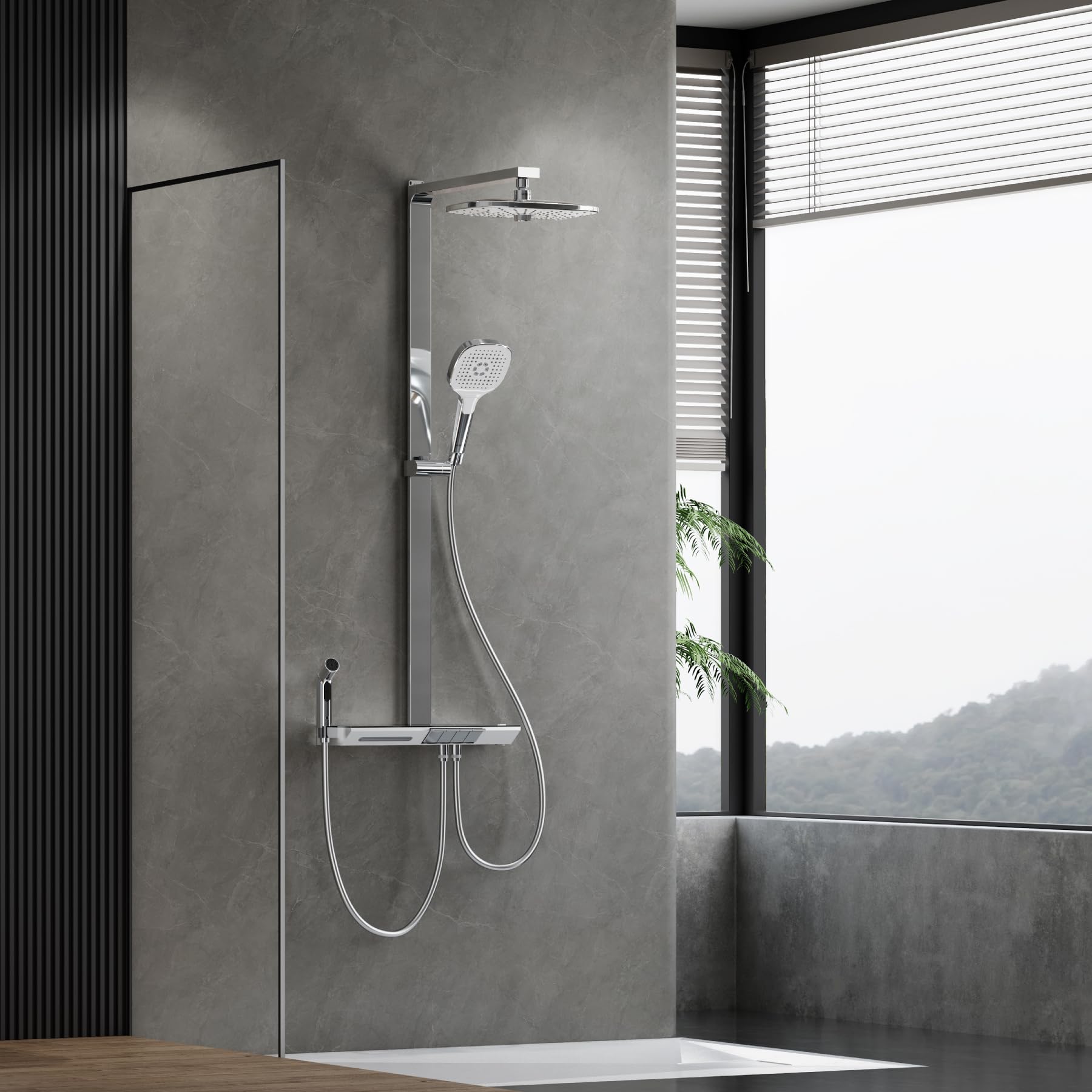 HOROW RainFlexi N2 Duschsystem Regendusche mit Thermostat