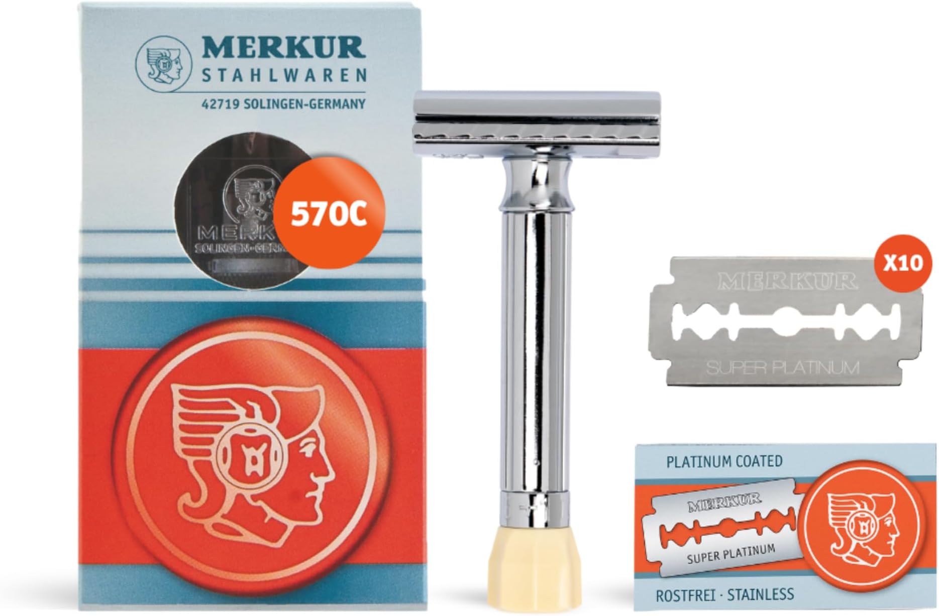 Progress Adjustable Safety Razor with Case & Blades