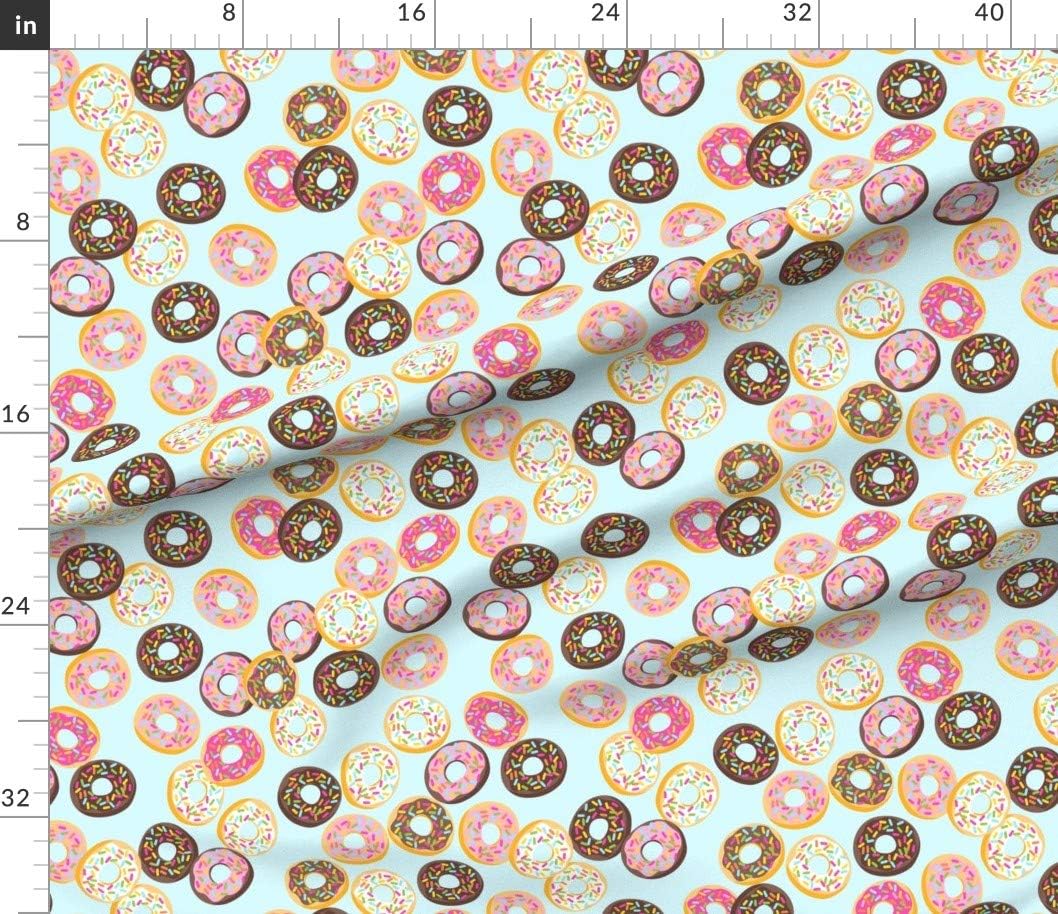 Spoonflower Fabric - Sugar Donuts Doughnut Printed on Petal Signature Cotton Fabric by The Yard - Sewing Quilting Apparel Crafts Decor