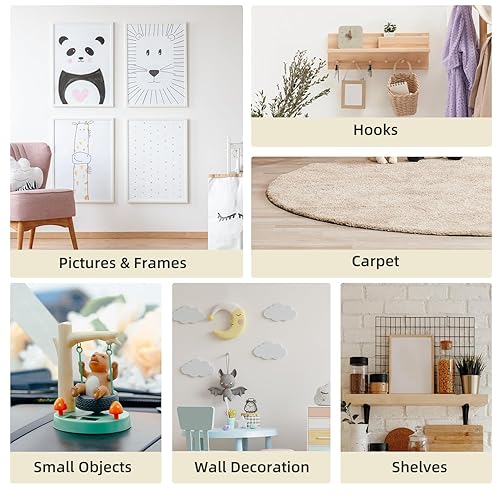 Miniatura 7 de deli Cinta adhesiva de doble cara resistente, 1.18 x 198 pulgadas (16.40 pies), cinta adhesiva de montaje nano extra grande, cinta adhesiva