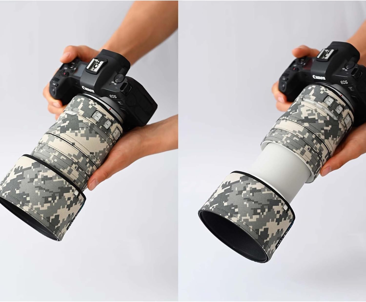 Rolanpro Waterproof Lens Camouflage Cover for Canon RF 70-200mm F4 L Rain Cover Telephoto Lens Protective Sleeve Case Clothing#10 Brown Jungle