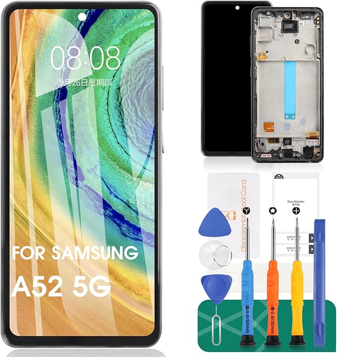 Pantalla de reemplazo para Samsung Galaxy A52 5G con marco y digitalizador
