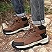 SFXLUCART New Men's Boots Fashion Outdoor Hiking Boots Waterproof Leather Men's Work Boot Non-slip Men Desert Ankle Boot Sneakers (Brown,11)