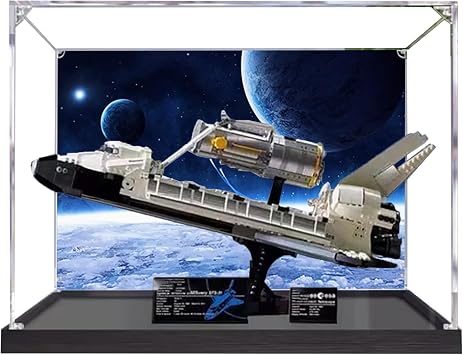Acrylic Display Case for Lego 10283 Space Shuttle Discovery Building Set Dustproof Display Box & Showcase,, Display Box Compatible with Lego 10283 -Only Display case Back Spray 2
