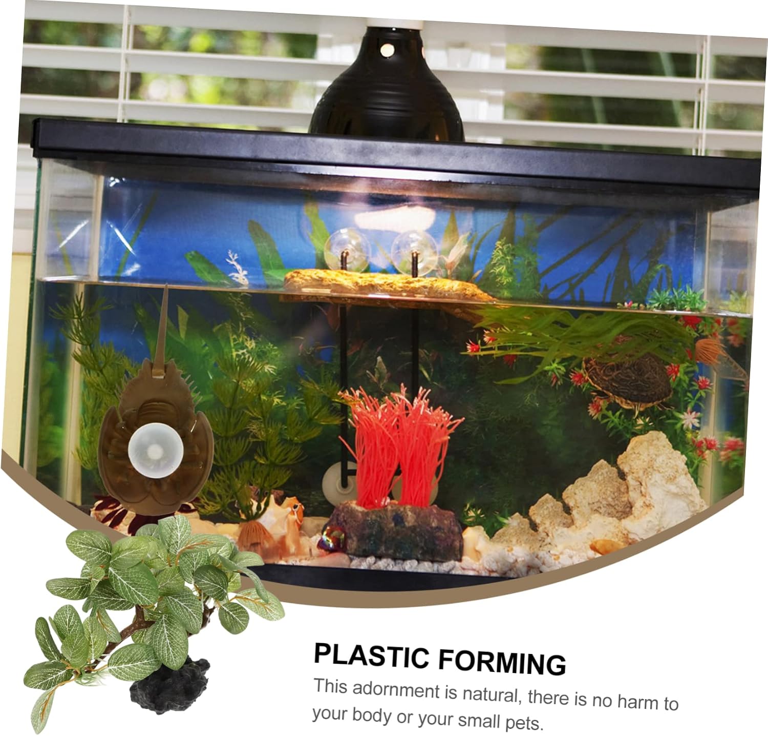 Artificial Plastic Aquarium Plants for Fish Tank Decoration Realistic Greenery for Natural Aquatic Landscape for Home Office Decor