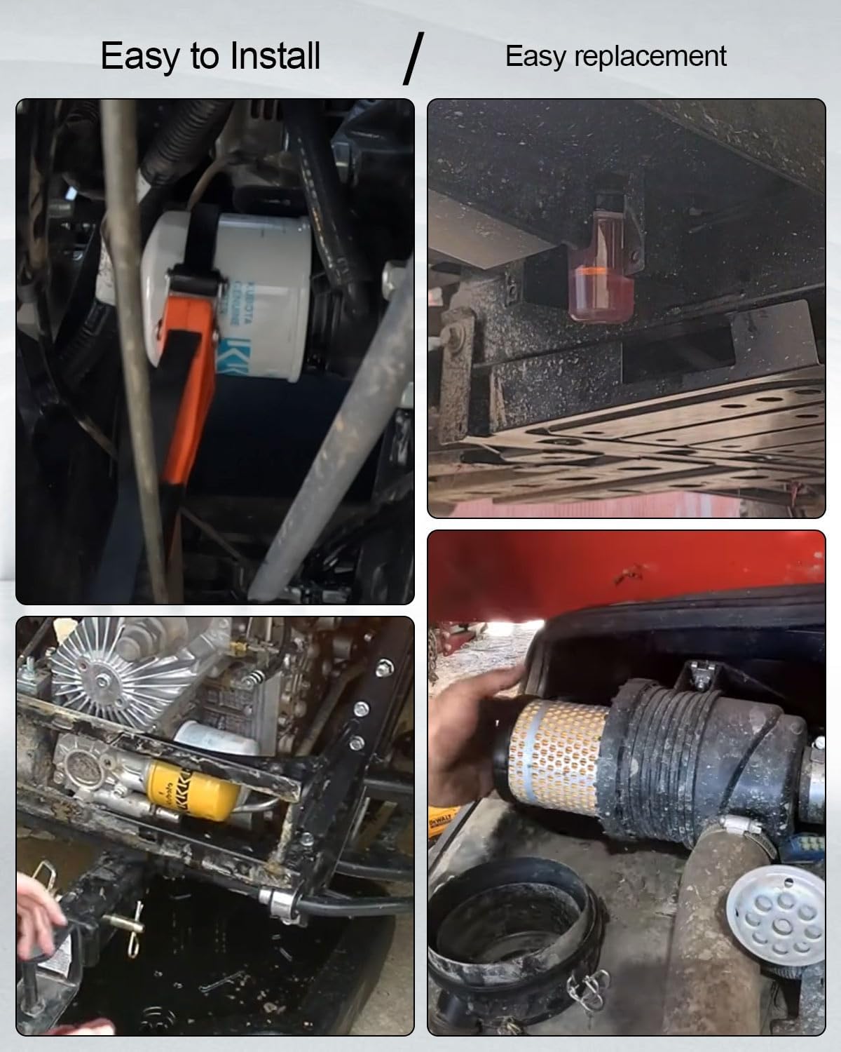 5Pcs Filter Kit Fit for Kubota RTV-X1100C RTV-X1120D RTV-X1140 Utility Vehicle, Replace HH150-32094 6A320-59930 1G319-11210 HHK70-14070 HHK32-16770