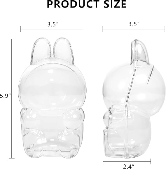 Clear Acrylic Protective Case for 17cm Doll - Protective Display Cover for Blind Box Figures, Dust-Resistant Doll Storage Box, No Doll Included (Sitting)